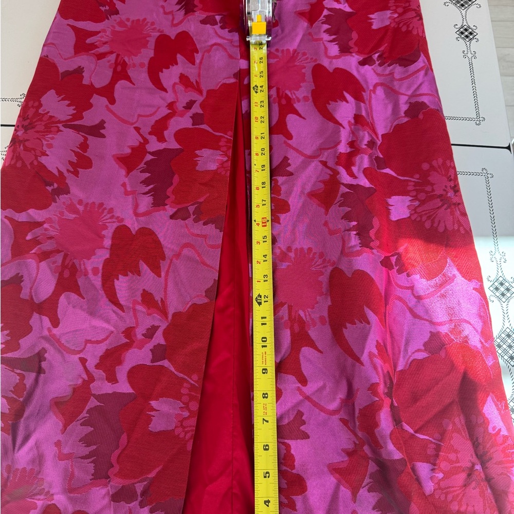 Aidan Mattox Red and Pink maxi Dress - Picture 8 of 10